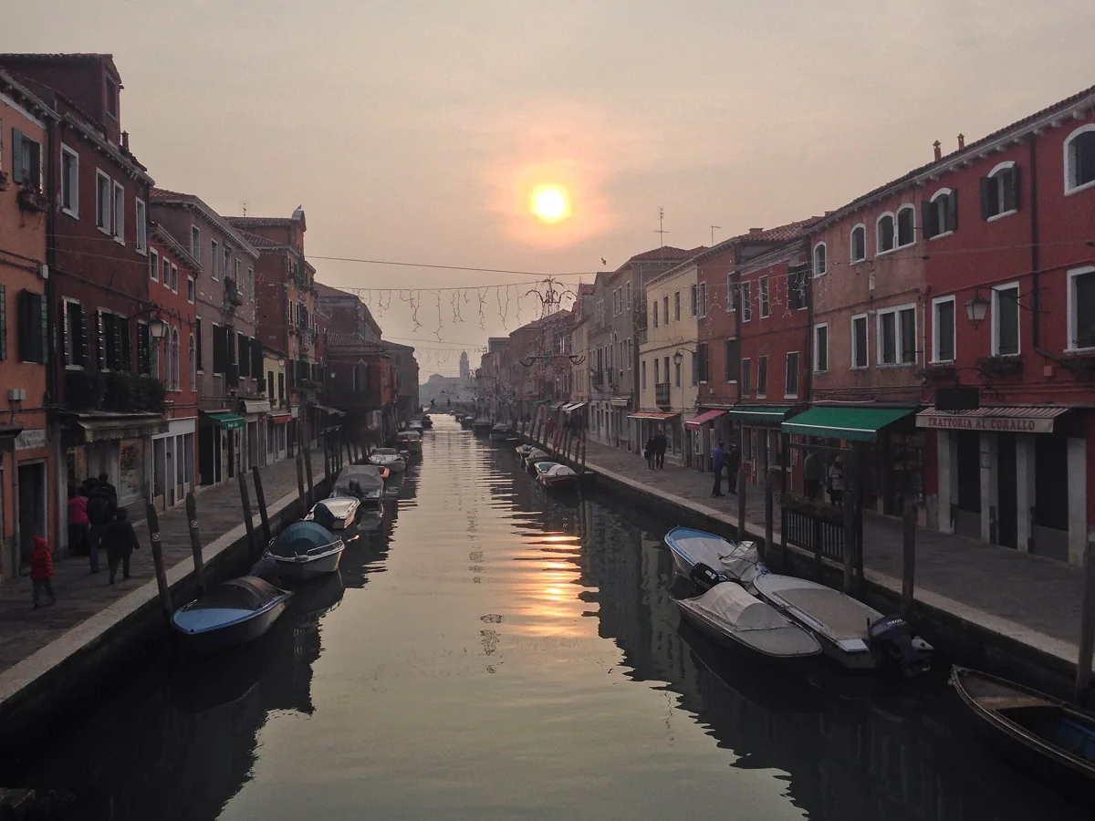 A canal on the glassmaking island of Murano